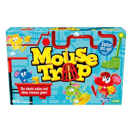 Hasbro Gaming Mouse Trap Kids Board Game, Family Board Games for Kids, Easier Set-Up Than Previous Versions, Kids Games for 2-4 Players, Kids Gifts, Ages 6 and Up