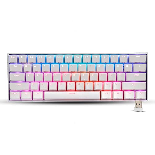 ZEBRONICS Zeb-MAX NINJA 61 keys wireless mechanical keyboard with 3 Bluetooth connections, 2.4GHz Nano receiver, Type C wired mode, RGB backlit, built