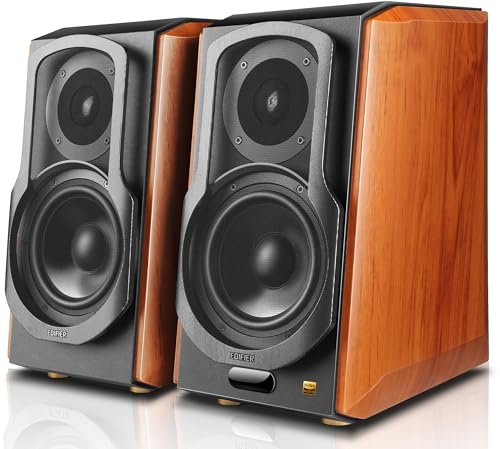Edifier S1000W WiFi Audiophile Active Bookshelf 2.0 Speakers, 120W RMS Wireless HiFi Bluetooth Sound System Works with Alexa, Optical/RCA x 2 Coaxial, Supports AirPlay 2, Spotify Tidal Connect- Pair