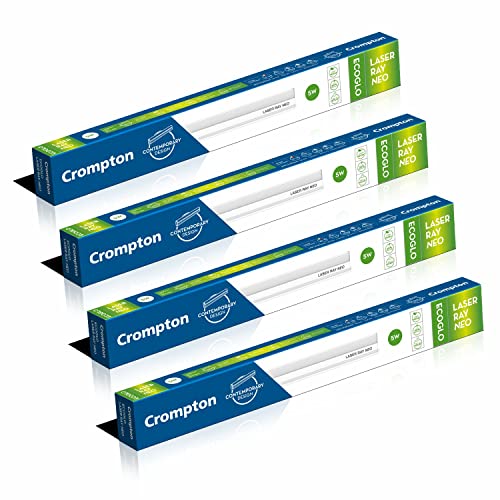 Crompton Laser Ray Neo 5W LED Batten |1 feet Slim Batten for Living Room & Bedroom | Energy Efficient Tubelight for Home | BIS Approved | Cool Day Lig