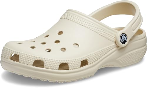 Crocs Unisex-Adult Classic Clog, Clogs for Women and Men, Bone, 9 Men/11 Women