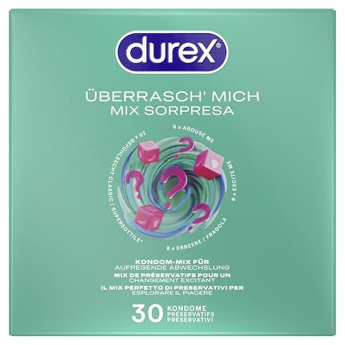 (-42%) Durex Überrasch' Mich Kondome – Mixpack - Probierpaket - JGA - 30er Großpackung (1x 30 Stück)