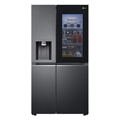 (-29%) LG GSXV90MCDE Side-by-Side Kühlschrank mit Gefrierfach (628 L, Energieklasse D) mit InstaView, Door-in-Door, Craft Ice, Eis- und Wasserspender, Total No Frost, Schwarz