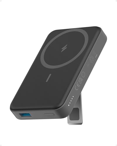 Anker 633 Magnetic Battery, 10,000mAh Foldable Wireless Portable Charger, 20W USB-C Power Delivery Power Bank with Stand, Magsafe-Compatible for iPhone 16/15/14/13/12 Series
