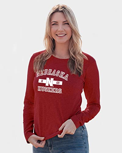 Nebraska Cornhuskers Women's Long Sleeve T-Shirt Athletic Team Color, Large