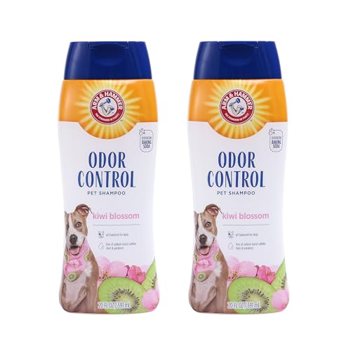 Arm & Hammer for Pets Super Deodorizing Shampoo for Dogs | Best Odor Eliminating Dog Shampoo | Great for All Dogs & Puppies, Fresh Kiwi Blossom Scent, 20 oz, 2-Pack