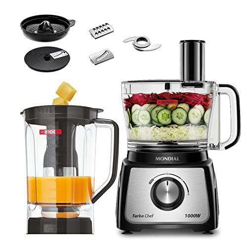 Multiprocessador Turbo Chef 5 em 1 Mondial 1000W MPN-01-B 127V