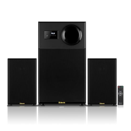 OBAGE X-2605 Home Theatre Tower Speaker with Qualcomm® aptX™ HD | Dual 6.5" Subwoofer Drivers, 4 inch Speakers & 2.5" Tweeters | 24-Bit High Fidelity 