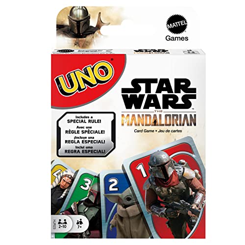 🔥 SELTEN SO GÜNSTIG (-29%) Mattel Games HJR23 - UNO Star Wars The Mandalorian Edition, Kartenspiel, Geschenk für Fans, Erwachsene oder Familien Spielabend, deutsche Version, ab 7 Jahren