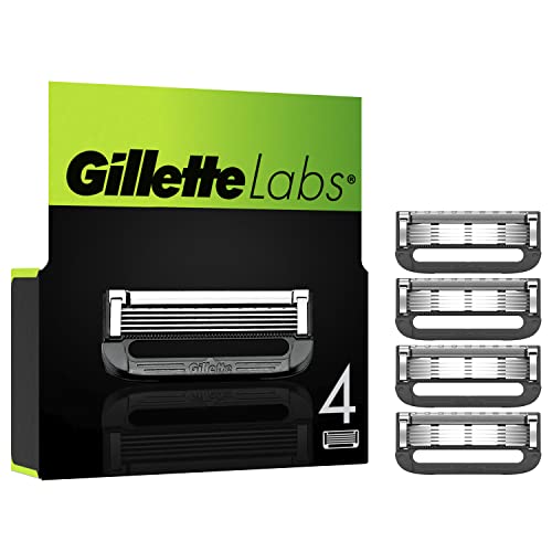 🔥 STARKER PREIS (-35%) Gillette Labs Rasierklingen Herren, 4 Original Ersatzklingen, Schwarz