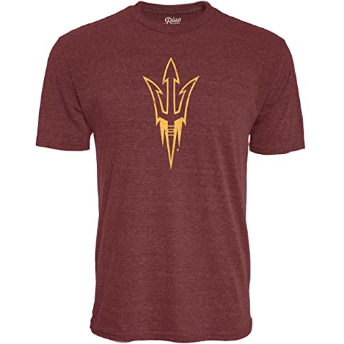 Blue 84 Mens Ncaa Officially Licensed Tri-blend Vintage Icon Team Color T-Shirt, Team Color, Large US