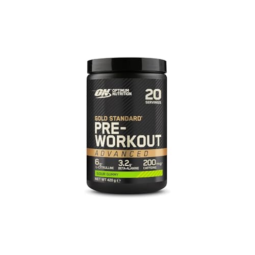 Optimum Nutrition Gold Standard Pre-Workout Advanced Powder, Energy Booster mit L-Citrullin, Beta-Alanin, Koffein und den Vitaminen B12 und B6, Tropic