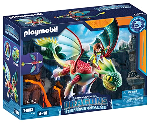 (-41%) PLAYMOBIL DreamWorks Dragons 71083 Dragons: The Nine Realms - Feathers & Alex, Dragons-Figur und Spielzeug-Drache, Spielzeug für Kinder ab 4 Jahren