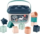 Fisher-Price Cubo Primeros Bloques Diseño Cervatillo a la luz de la luna, bloques de juguete, regalo para bebés (Mattel HJP20)
