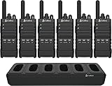 Cobra PX650 BCH6 - Professional/Business Walkie Talkies - Rechargeable, 300,000 sq. ft/25 Floor Range, Dust Protected and Splashproof (IP54 rating), Two-Way Radio Set (6-Pack)