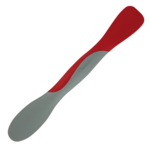 Tovolo Scoop & Spread Tool – Dual-Ended Silicone & Nylon Kitchen Utensil for Spreading, Scraping, Scooping, Slicing – BPA-Free, Heat-Resistant, Dishwasher Safe