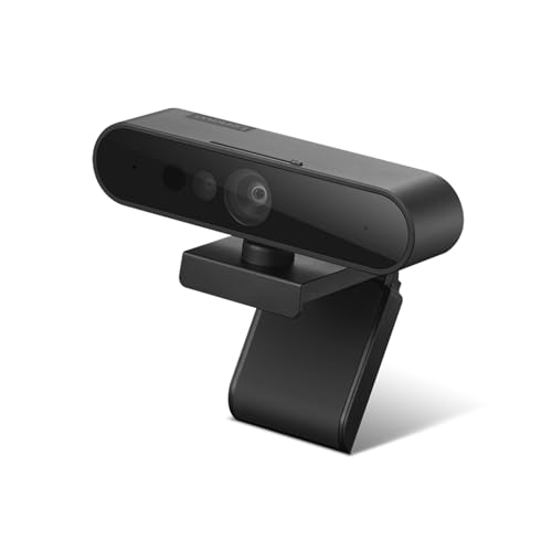 Lenovo Performance FHD Webcam, 1080p FHD, USB-C,Log-on with Windows Hello, Dual Microphones, 95 Degree Lens and 4X Digital Zoom, Sliding Privacy Shutter, Black