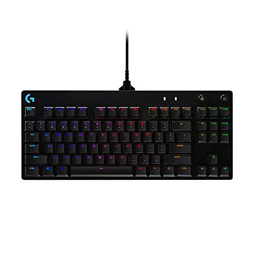 Logitech G PRO Mechanical Gaming Keyboard, Ultra Portable Tenkeyless Design, Detachable Micro USB Cable, 16.8