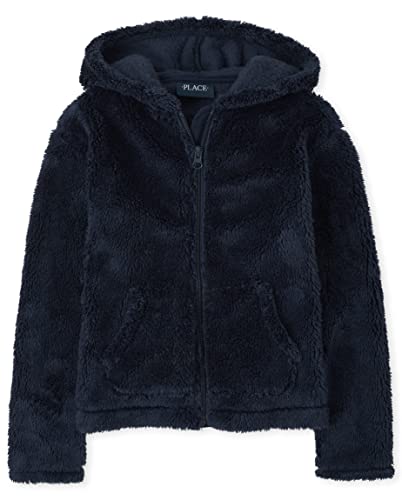 The Children's PlaceThe Children's Place Girls Long Sleeve Sherpa HoodieTIDALMedium (7/8)