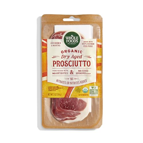 Whole Foods Market, Prosciutto Sliced Organic, 3 Ounce