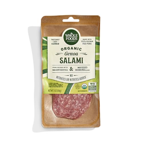 Whole Foods Market, Genoa Salami Sliced Organic, 3 Ounce