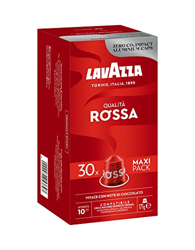 (-17%) Lavazza Espresso Qualita Rossa, vollmundiger und ausgewogener Geschmack, 30 Kapseln, Nespresso kompatibel