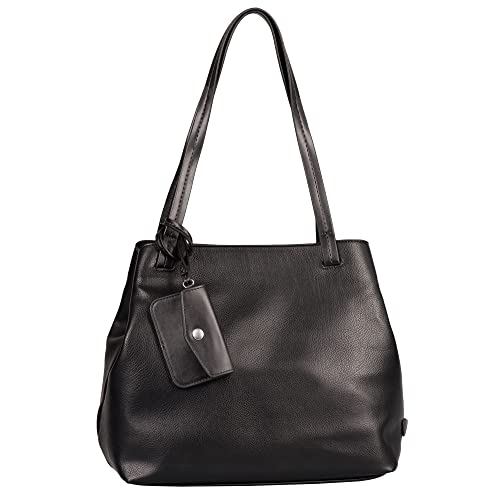 🔥 SELTEN SO GÜNSTIG (-55%) TOM TAILOR Rubiana Damen Shopper Umhängetasche Reißverschluss Mittelgroß Schwarz