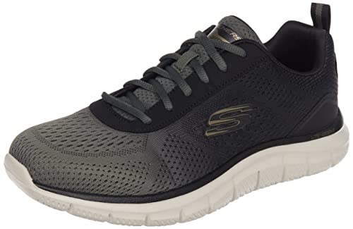 (-27%) Skechers Men's Track Ripkent Sneaker, Olive Textile/Black Trim, 13 UK