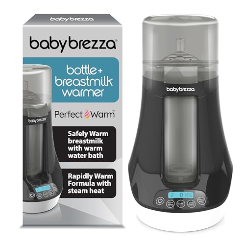 Baby Brezza Fast Baby Bottle Warmer - Baby Milk + Breastmilk Warmer Defroster – 2 Unique Temperatures for Breastmilk +