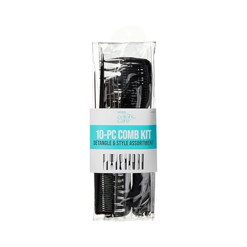 KISS Professional 10-pc Comb Set-Detangle & Style Assortment