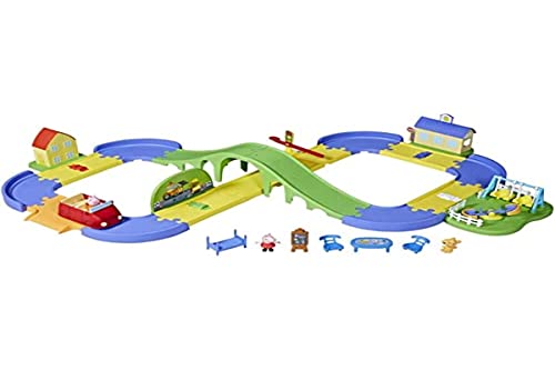 Peppa Pig All Around Peppa’s Town Set with Adjustable Track; Includes Vehicle and 1 Figure; Sounds; Ages 3 and Up
