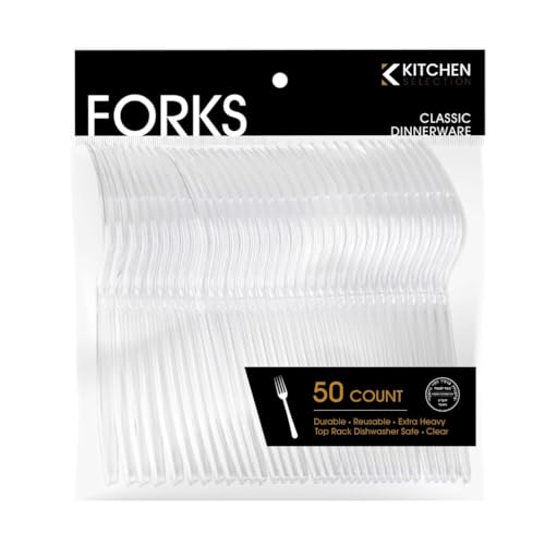 Premium Disposable Clear Plastic Soup Spoons (50 Count) | Transparent, Durable, and Convenient for Parties, Events, and Everyday Use