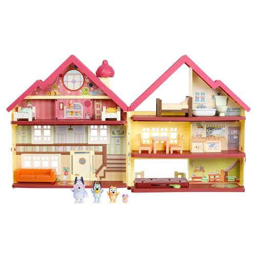 Bluey House Playset for Kids, XL Ultimate Interactive Lights and Sounds Playhouse Toys, Includes Dance Floor, Bluey Toys Set Ages 3+, Amazon Exclusive