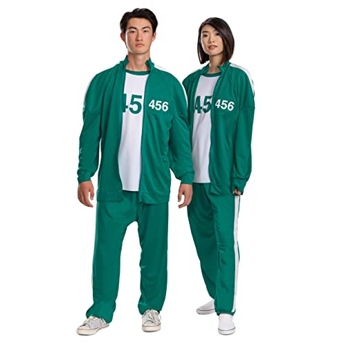 Disguise unisex adult Squid Game Player 456 Costume, Official Squid Game Tracksuit Sized Costumes, As Shown, Small US