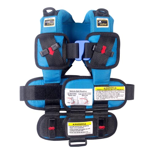 RideSafer - Extra Small (XS) Blue, Lightweight, Compact, Portable Car Seat, 2+ Years; 26.5–40 lb - Perfect for Travel and Everyday Child Safety