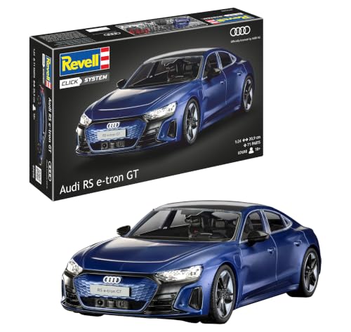 (-21%) Revell Modellbausatz Audi RS e-tron GT - Detailgetreue Karosserie - Bewegliche Vorderachse - Easy-Click-System für einfachen Zusammenbau; Mit Abziehbildern für individuelle Gestaltung