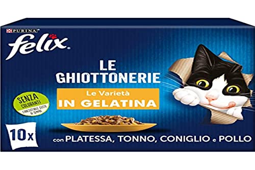 🔥 STARKER PREIS (-29%) Purina Felix Nassfutter für Katzen mit Platessa, Thunfisch, Kaninchen und Huhn, 60 Beutel à 85 g