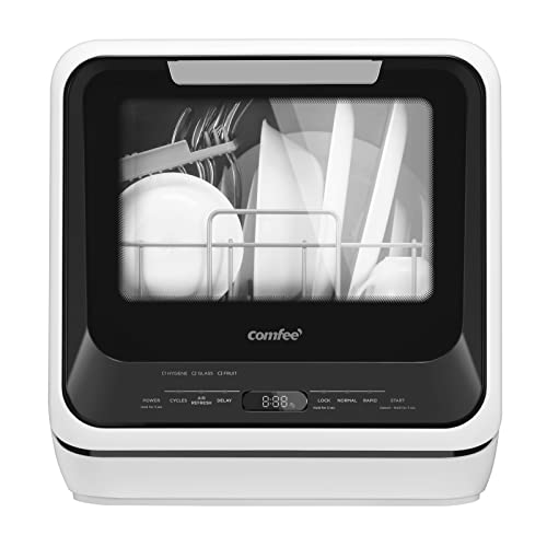 COMFEE' Portable Mini Dishwasher Countertop with 1.32Gal Water Tank