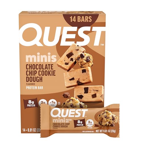 Nutrition Mini Chocolate Chip Cookie Dough Protein Bars 8g Protein 1g