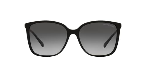Michael Kors MK2169 Avellino Square Sunglasses, Black/Dark Grey Gradient, 56 mm