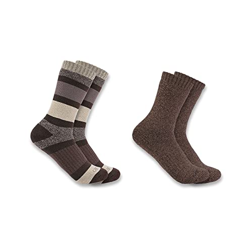 Carhartt Women's SC3152W Women's Heavyweight Crew Sock 2-Pack - Medium - Assorted 1 Grey