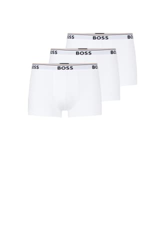 (-37%) BOSS Hugo Herren Trunk 3p Co/EL Boxershorts, New - White100, M