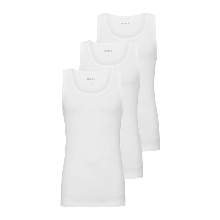 (-48%) BOSS Herren 3p Co Tank Top, New - White100, XL EU