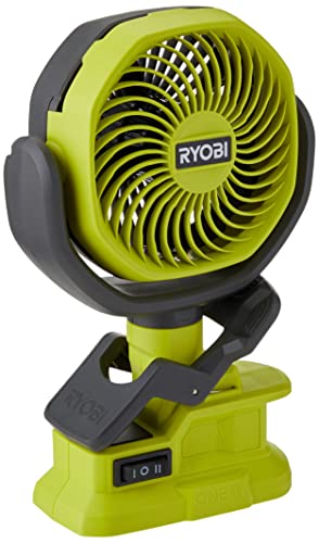 RYOBI RCF18-0 18V ONE+ Cordless 10cm Clamp Fan (Bare Tool) Hyper Green