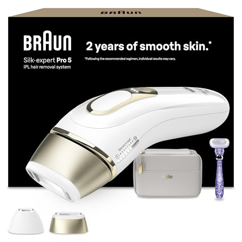 Braun IPL Geräte Haarentfernung Silk·expert Pro 5, PL5157, Weiß/Gold