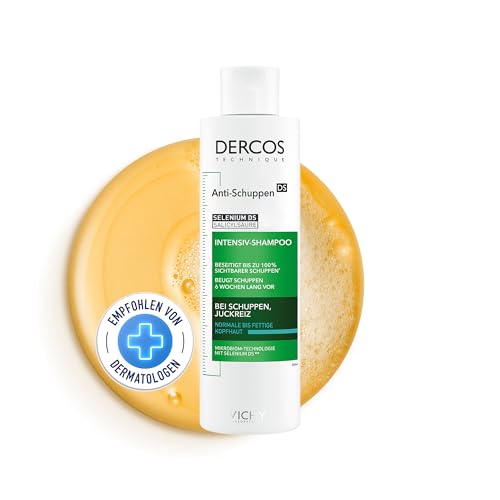 Vichy, Dercos Technique, Champú anticaspa, Para cabello graso, 200 ml | Doble eficacia contra la caspa adherente y su reaparición; reduce picores y purifica el cuero cabelludo.