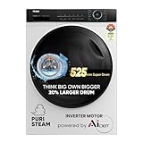 Haier 8 kg 5 Star Powered by AIDBT with PuriSteam 525mm Super Drum Fully Automatic Front Load Washing Machine