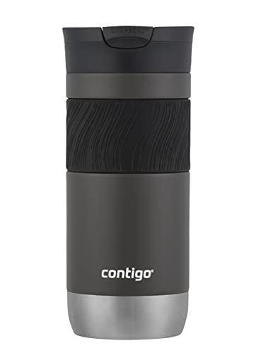 (-38%) Contigo Byron 2.0 Thermobecher, Edelstahl Isolierbecher mit Snapseal Verschluss, Kaffeebecher to go, 100% auslaufsicher, spülmaschinenfester Deckel, BPA-frei, hält bis zu 6 Stunden warm, 470 ml