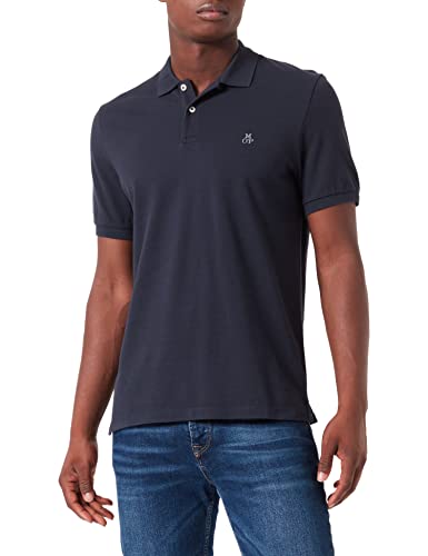 (-26%) Marc OߴPolo Herren Kurzarm-Poloshirt aus Bio-Baumwolle Regular Fit, Blau (Dark Navy), 3XL