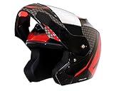 Vega Crux Dx Checks FlipUp Full Face Helmet Black Red Size L5960 cm
